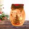 Stony Creek 4.0 Inch Vintage Postcard Small Jar Christmas Lighted Glass Accent , Pre-Lit Electric Christmas